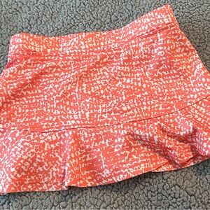 BCG Coral and White Mini Skirt
